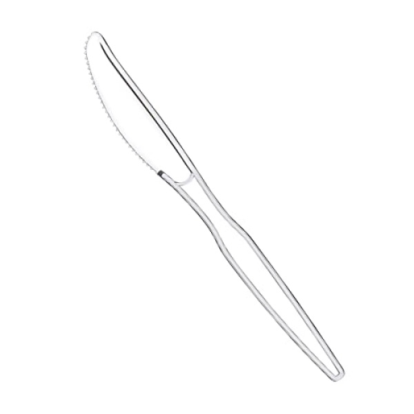 Comfy Package [100 Pack Heavy Duty Disposable Basic Plastic Knives - Clear - Image 6