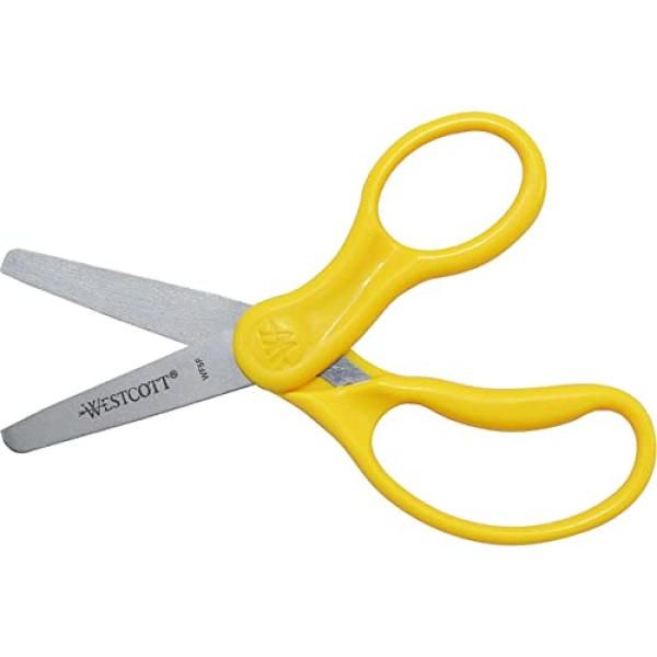 Westcott Right- & Left-Handed Scissors For Kids, 5’’ Blunt Safety Scissors, Assorted, 12 Pack (13140) - Image 2