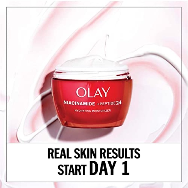 Olay Regenerist Niacinamide + Peptide 24 Hydrating Face Moisturizer with Vitamin B3 for Stronger Skin Barrier 1.7 oz, includes Whip Travel Size for Dry Skin - Image 5