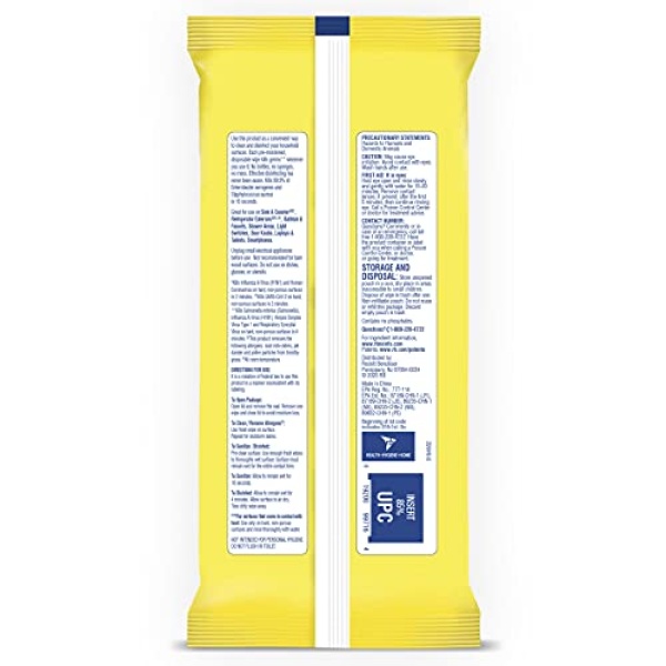 Lysol Disinfectant Handi-Pack Wipes, Multi-Surface Antibacterial Cleaning Wipes, for Disinfecting and Cleaning, Lemon and Lime Blossom, 480 Count (Pack of 6) - Image 7