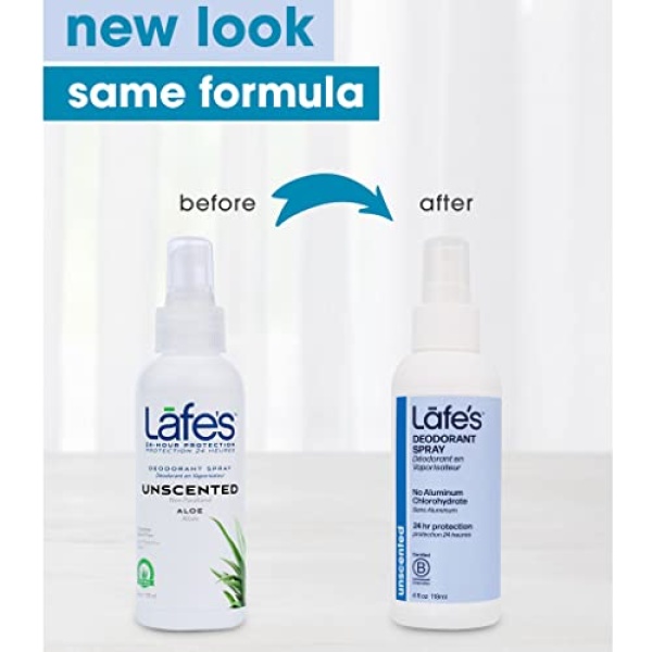 Lafe's Natural Deodorant | 4oz Aluminum Free Natural Deodorant Spray for Women & Men | Paraben Free & Baking Soda Free with 24-Hour Protection | Unscented | Packaging May Vary - Image 5