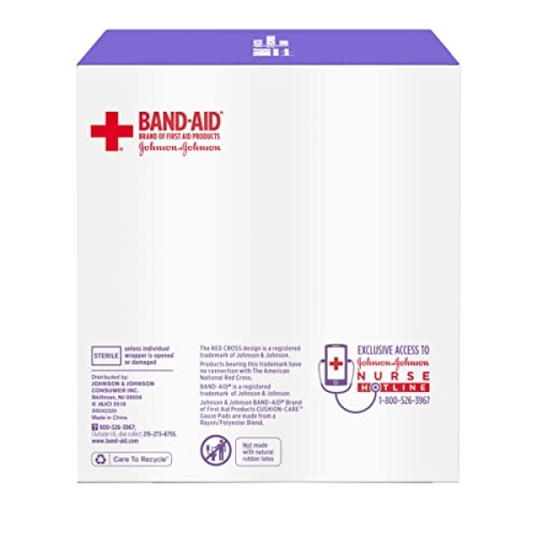 Band-Aid Brand Absorbent Cushion Care Sterile Square Gauze Pads for First Aid Protection of Minor Cuts, Scrapes & Burns, Non-Adhesive, Wound Care Dressing Pads, Large, 4 in x 4 in, 25 ct - Image 3