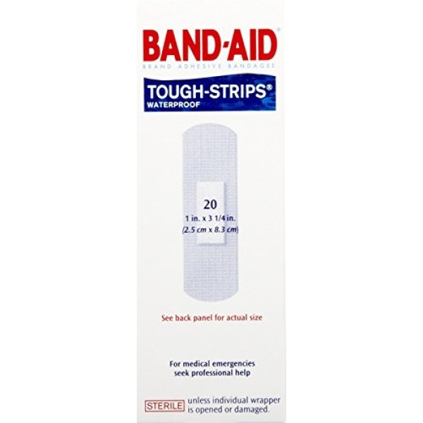 Band-Aid Brand Water Block Waterproof Tough Adhesive Bandages for Minor Cuts and Scrapes, All One Size, 20 Count (Pack of 1) - Image 11