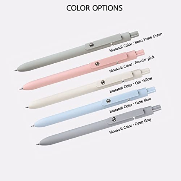 5pcs Cute Kawaii Gel Ballpoint Pens, Colorful 0.5mm Fine Point Retractable Pen, Quick Dry Black Ink Gel Pens, Comfortable Smooth Write Pens, Cute Pens for School & Office Supplies, Aesthetic pens - Image 6