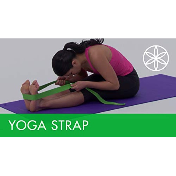 Gaiam Yoga Strap (6ft) Stretch Band with Adjustable Metal D-Ring Buckle Loop | Exercise & Fitness Stretching for Yoga, Pilates, Physical Therapy, Dance, Gym Workouts (Granite Storm) - Image 2