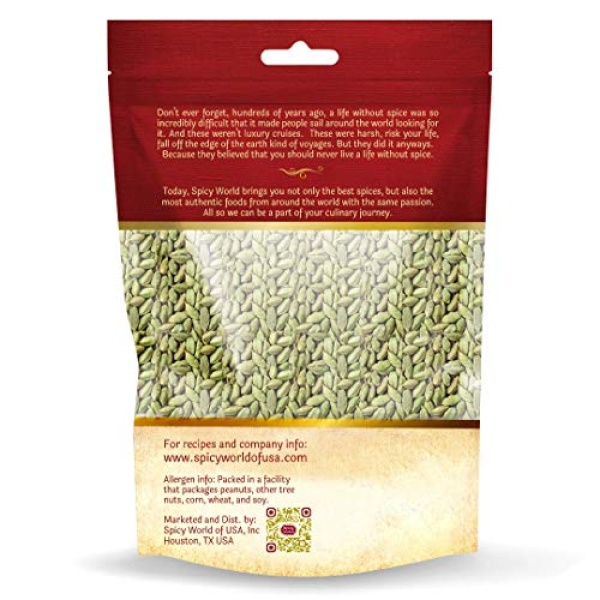 Spicy World Cardamom Pods 3.5oz (100g) - Whole Green Cardamom Pods - Natural Spice, Vegan, Large, Aromatic Cardomon- By Spicy World - Image 6