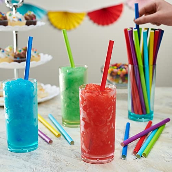 Paper Jumbo Smoothie Straws,100% Biodegradable [100 Pack] Assorted Colors… - Image 7