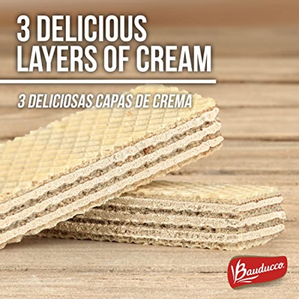 Bauducco Vanilla Wafers - Crispy Wafer Cookies With 3 Delicious, Indulgent, Decadent Layers of Vanilla Flavored Cream - Delicious Sweet Snack or Desert - 5.82oz (Pack of 1) - Image 5