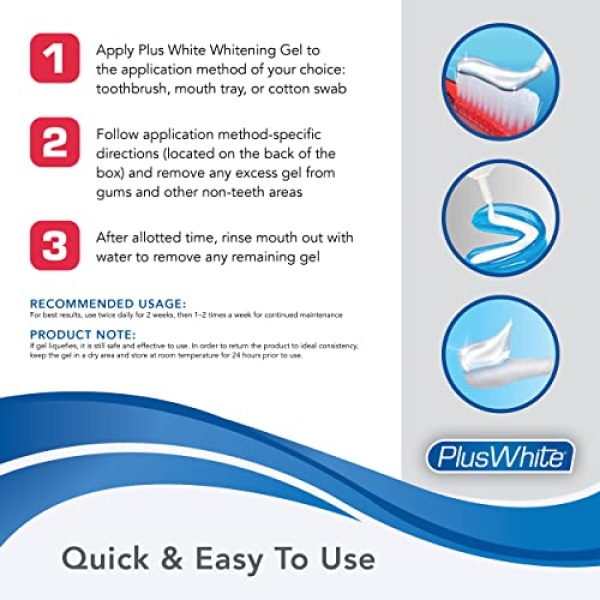 Plus White Speed Whitening Gel - 5 Minute Results - Professional at Home Teeth Whitening w/ Dentist Approved Ingredient & Tooth Stain Remover (2 oz) - Image 2