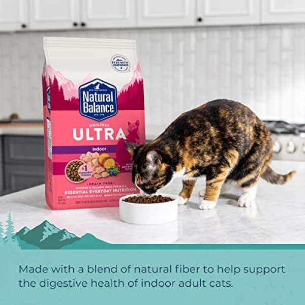 Natural Balance Original Ultra Indoor Chicken & Salmon Meal Cat Food | Dry Food for Indoor Adult Cats | 6-lb. Bag - Image 5