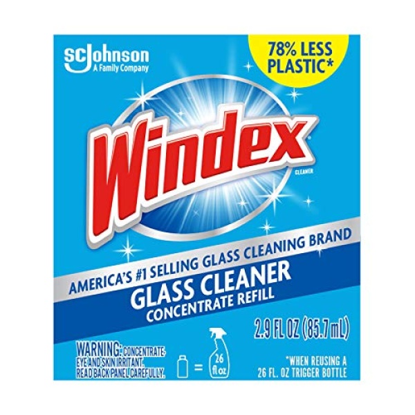 Windex Glass Cleaner Concentrate, Two 2.9 Ounce Concentrated Refill Bottles - Image 7