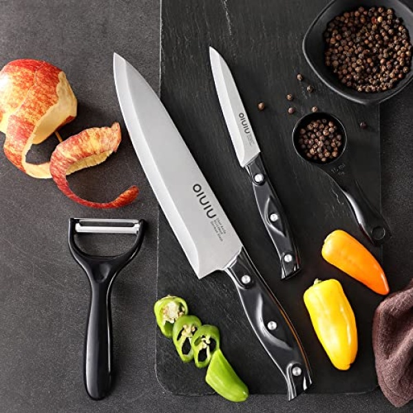 OLULU Chef Knife, 8 PCS Kitchen Knife, Preium Stainless Steel knife set, Chef Knife Set With Accessories - Image 5