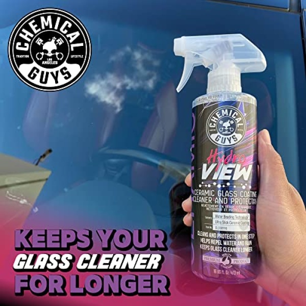 Chemical Guys CLD30116 HydroView Ceramic Glass Cleaner, Water Repellent & Protective Coating (Works on Glass, Windows, Mirrors, Navigation Screens & More; Car, Truck, SUV and Home Use), 16 fl oz - Image 4