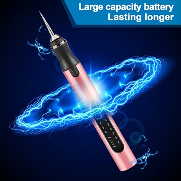 USB Rechargeable Engraving Pen, 2023 New Mini Engraver Pen for All Materials, DIY Engraving Pen Cordless, Professional Etcher Engraver Tool for Jewelry Glass Wood Stone Metal - Image 4