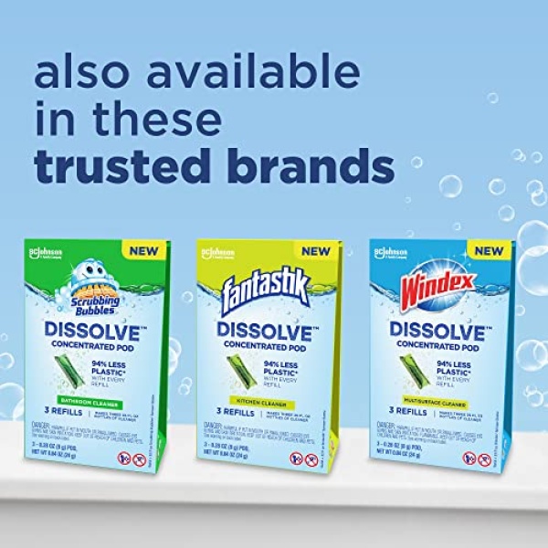 Windex Dissolve Concentrated Pods, Multisurface Cleaner, 3 Concentrated Dissolvable Refill Pods - Image 5