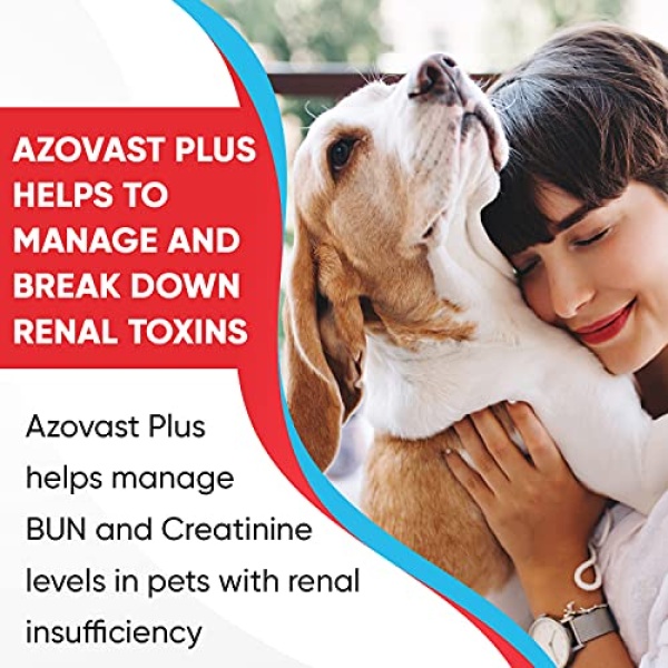 Azovast Plus Kidney Health Supplement for Dogs & Cats, 120ct - NO Refrigeration Required - Help Support Kidney Function & Manage Renal Toxins - Renal Care Supplement Capsule(U.S.A) (120 Caps) - Image 5