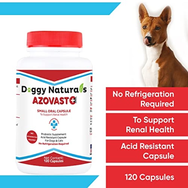 Azovast Plus Kidney Health Supplement for Dogs & Cats, 120ct - NO Refrigeration Required - Help Support Kidney Function & Manage Renal Toxins - Renal Care Supplement Capsule(U.S.A) (120 Caps) - Image 7