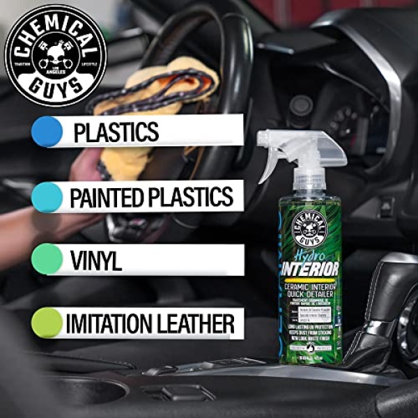 Chemical Guys SPI22716 HydroInterior SiO2 Ceramic Interior Quick Detailer and Protectant for Interiors, Furniture, Apparel, and More (Works on Plastic, Vinyl, Imitation Leather, and More), 16 fl oz - Image 7