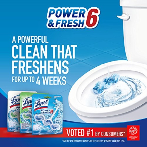 Lysol Power & Fresh 6 Automatic Toilet Bowl Cleaner, Forest Rain, 1 ct - Image 6