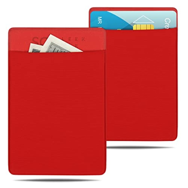 Sleek Gear Slim Wallet for Men & Women, Minimalist Wallet, Thin Wallet, Card Holder, Business Card Holder, Credit Card Wallet, ID Holder, Front Pocket Wallet with 2 Card Slots (Red) - Image 6