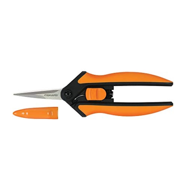 Fiskars Micro-Tip Pruning Snips - 6" Garden Shears with Sharp Precision-Ground Non-Coated Stainless Steel Blade - Gardening Tool Scissors with SoftGrip Handle - Image 10