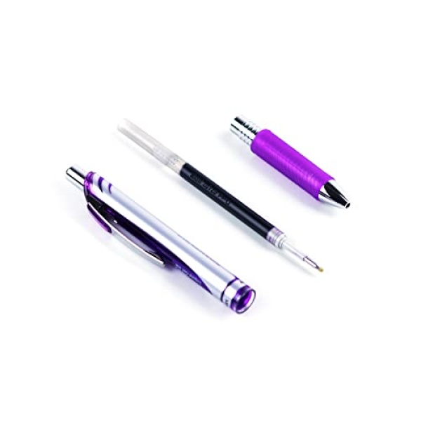 Pentel EnerGel XM BL77 - Retractable Liquid Gel Ink Pen - 0.7mm - 54% Recycled - Purple - Box of 12 - Image 2