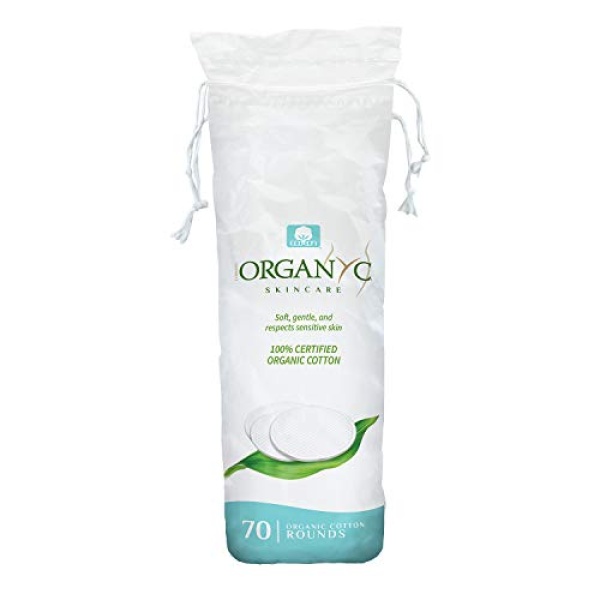 Organyc 100% Organic Cotton Rounds - Biodegradable Cotton, Chemical Free, For Sensitive Skin (70 Count) - Daily Cosmetics. Beauty and Personal Care - Image 2