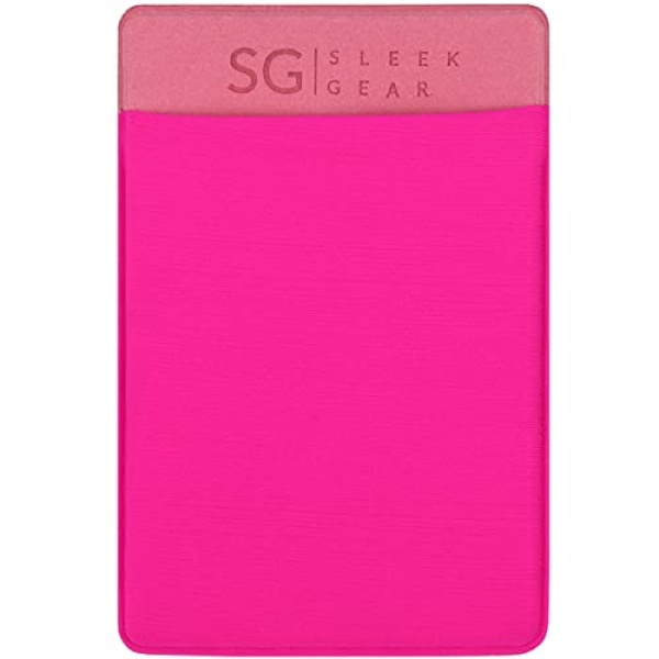 Sleek Gear Slim Wallet for Men & Women, Minimalist Wallet, Thin Wallet, Card Holder, Business Card Holder, Credit Card Wallet, ID Holder, Front Pocket Wallet with 2 Card Slots (Pink)