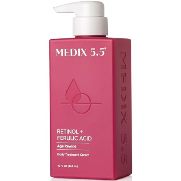 Medix Retinol Body Lotion - Firming Moisturizer for Crepey, Sagging, Sun Damaged Skin - 15 Fl Oz