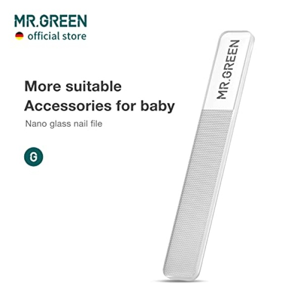 MR.GREEN Baby Safety Nail Clippers Nail Care Clippers Fingernail Cutter Newborn Baby Convenient Nail File Manicure Tools (Baby Nail Clipper+Nano Glass File) - Image 3