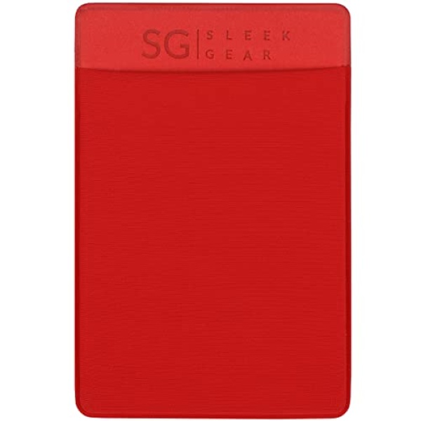 Sleek Gear Slim Wallet for Men & Women, Minimalist Wallet, Thin Wallet, Card Holder, Business Card Holder, Credit Card Wallet, ID Holder, Front Pocket Wallet with 2 Card Slots (Red)