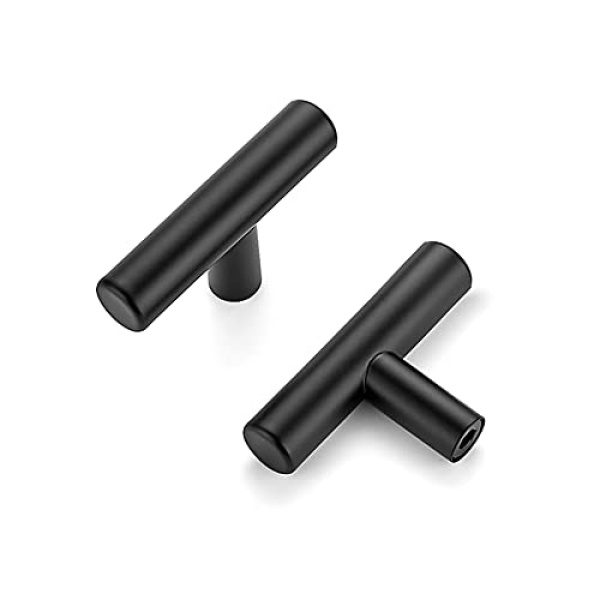 Ravinte 2'' Cabinet Handles Stainless Steel Matte Black Kitchen Cabinet Hardware Handles of Kitchen Cupboard Handles 10 Pack