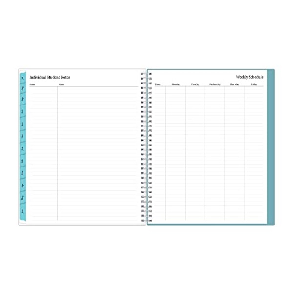 Blue Sky 2023-2024 Academic Year Teacher Weekly and Monthly Lesson Planner, 8.5" x 11", Flexible Cover, Wirebound, Dots (100330-A24) - Image 2