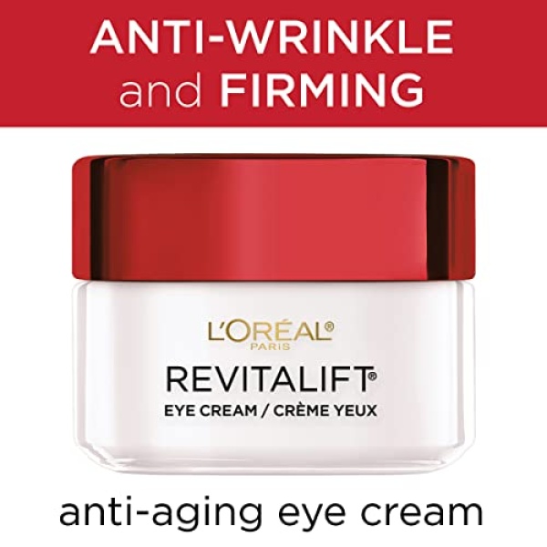 L'Oréal Paris Revitalift Anti-Wrinkle and Firming Eye Cream, Pro Retinol and Centella Asiatica, Reduce Dark Circles, Fragrance Free, 0.5 oz (Packaging may vary) - Image 5