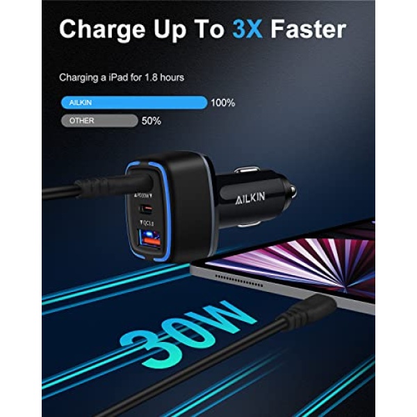 78W USB C Car Charger, Super Fast Charging Cigarette Lighter Adapter, 3 Port Power Delivery Auto Cargador for Samsung Galaxy S22 Ultra, Apple iPhone 14 Pro Max 13, iPad, Google Pixel, Kindle Fire, PS5 - Image 7