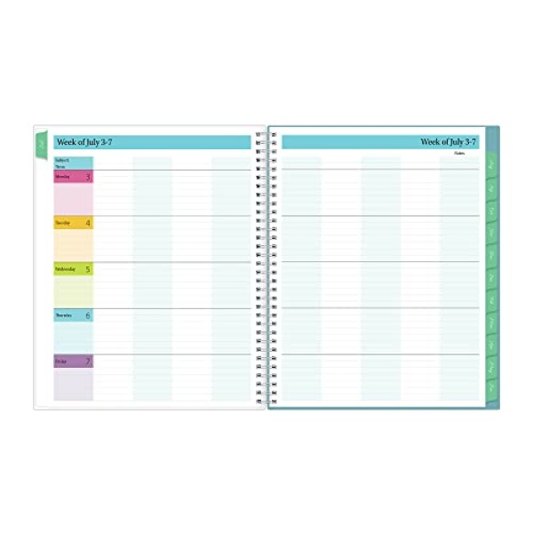 Blue Sky 2023-2024 Academic Year Teacher Weekly and Monthly Lesson Planner, 8.5" x 11", Flexible Cover, Wirebound, Dots (100330-A24) - Image 7