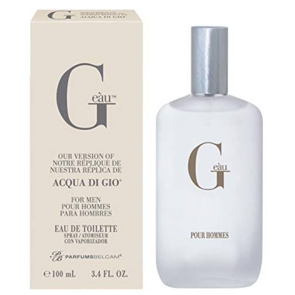 PB ParfumsBelcam G Eau, Our Version of Acqua Di Gio, Eau de Toilette Spray, 3.4 Fl Oz (F97090A)