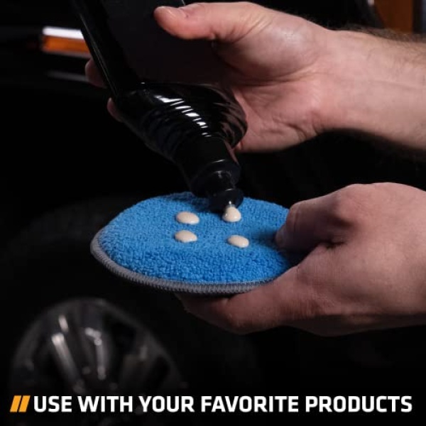 VIKING Applicator Pads, Car Wax Applicator, 5 Inch Diameter, 6 Pack, Blue/Grey - Image 7