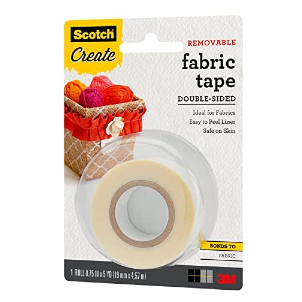 Scotch Removable Fabric Tape, 3/4 in x 180 in, 1/Pack, Removable and Double Sided (FTR-1-CFT) - Image 5