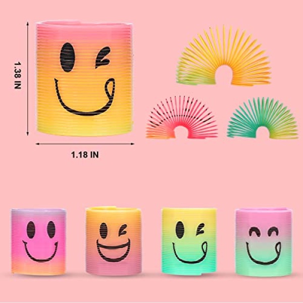 AZEN 24 Pcs Mini Spring Party Favors for Kids 3-5 4-8, Goodie Bags Stuffers for Birthday Party, Classroom Prizes Kids Prizes, Small Bulk Toys Gifts (4 Smile) - Image 5