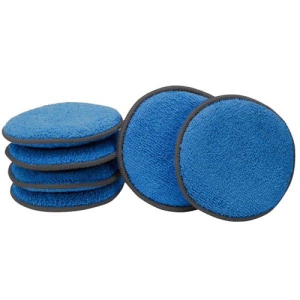 VIKING Applicator Pads, Car Wax Applicator, 5 Inch Diameter, 6 Pack, Blue/Grey