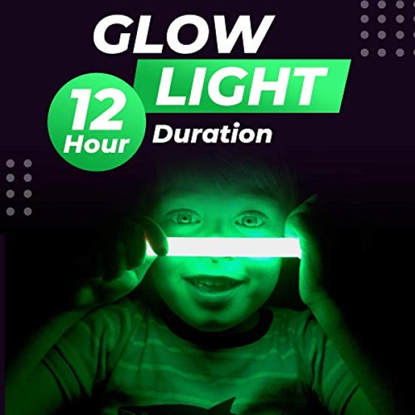 32 Ultra Bright 6 Inch Glow Sticks - Emergency Bright Chem Glow Sticks with 12 Hour Duration - Camping, Hiking Glow Stick Lights - for Parties and Kids Activities - Blackout Or Storm Ready Use - Image 6