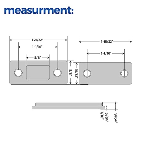 12 Pack Ultra Thin Cabinet Door Catch Stainless Steel Cabinet Magnetic Door Catch Cabinet Magnets Adhesive Drawer Latch Cabinet Magnetic Catch for Kitchen Closet Door Magnet Stick on Cupboard Wardrobe - Image 6