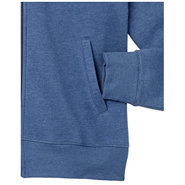 Amazon Essentials Men's Full-Zip Fleece Mock Neck Sweatshirt, Blue Heather, Large - Image 3