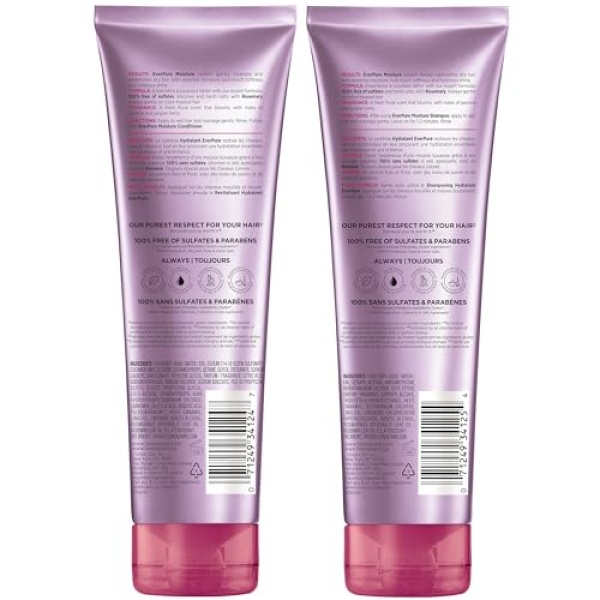 L'Oreal Paris Moisture Shampoo and Conditioner, Rosemary, Sulfate Free, EverPure 1 kit - Image 2