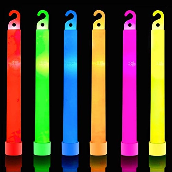 32 Ultra Bright 6 Inch Glow Sticks - Emergency Bright Chem Glow Sticks with 12 Hour Duration - Camping, Hiking Glow Stick Lights - for Parties and Kids Activities - Blackout Or Storm Ready Use - Image 2