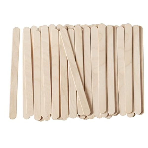 [1000 Count] 4.5 Inch Wooden Multi-Purpose Popsicle Sticks for Crafts, ICES, Ice Cream, Wax, Waxing, Tongue Depressor Wood Sticks