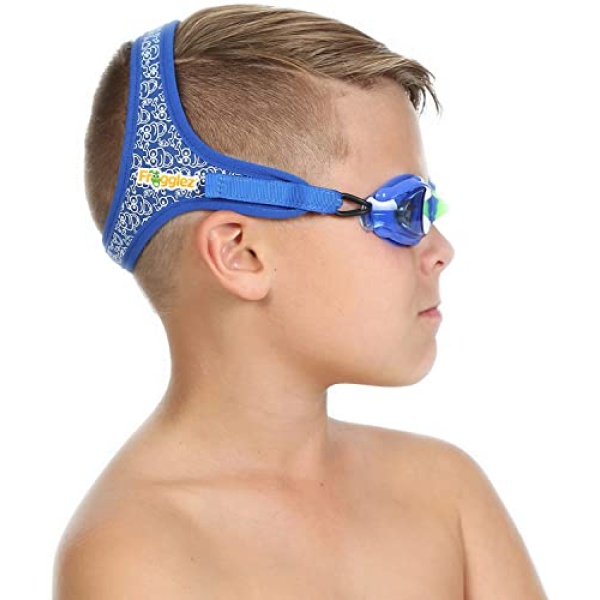 Frogglez Pain-Free Swim Goggles for Kids Under 10 (Ages 3-10), No Hair Pulling, Recommended by Olympic Swimmers