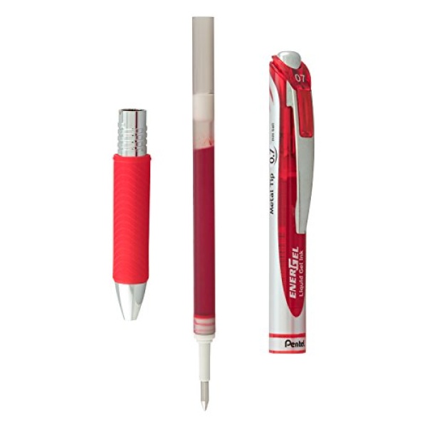 Pentel EnerGel RTX Retractable Liquid Gel Pen Canister, Red Ink, 36pk (BL77PC36B) - Image 3