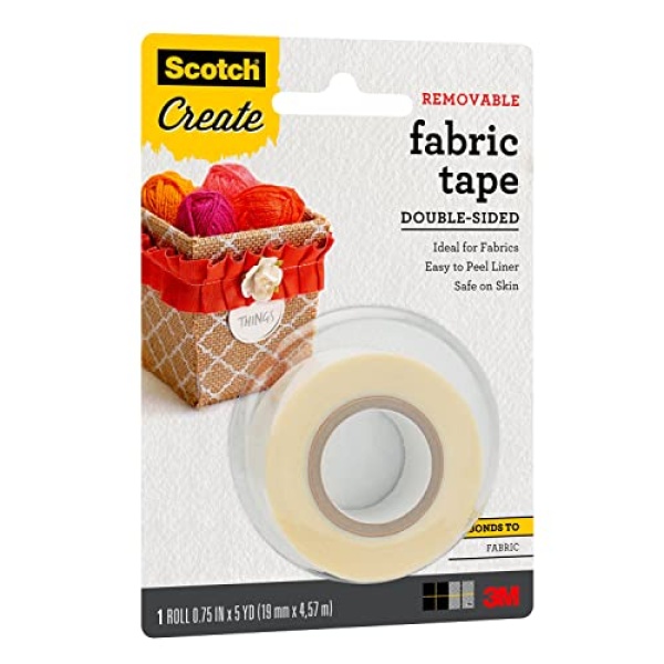 Scotch Removable Fabric Tape, 3/4 in x 180 in, 1/Pack, Removable and Double Sided (FTR-1-CFT) - Image 4